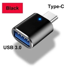 Black USB 3.0 USB C to USB A OTG Adapter Converter LED Connector 1PC