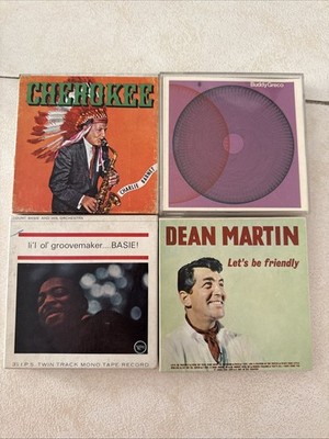 4x Reel to Reel Tapes   Buddy Greco, Dean Martin, Charlie Barnet, Count Basie