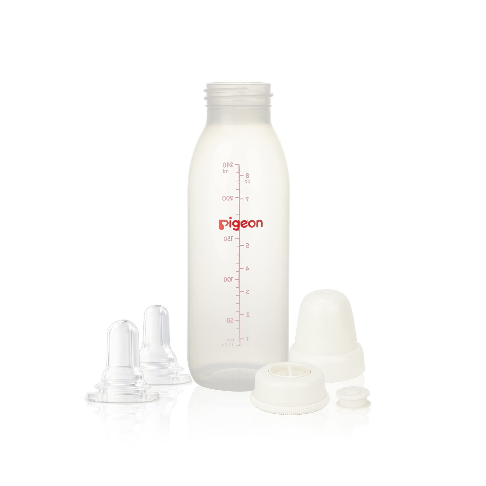 Pigeon Baby Cleft Palate Bottle with 2 Nipples, 8.11 Oz, Ple
