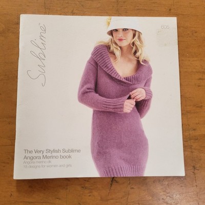 Sublime Angora Stylish Merino DK Book 605 Knitting Patterns 18 Designs Women