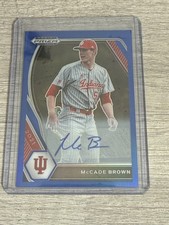 MCCADE BROWN 2021 Panini Prizm Draft Picks True Blue Prospect Auto RC /99