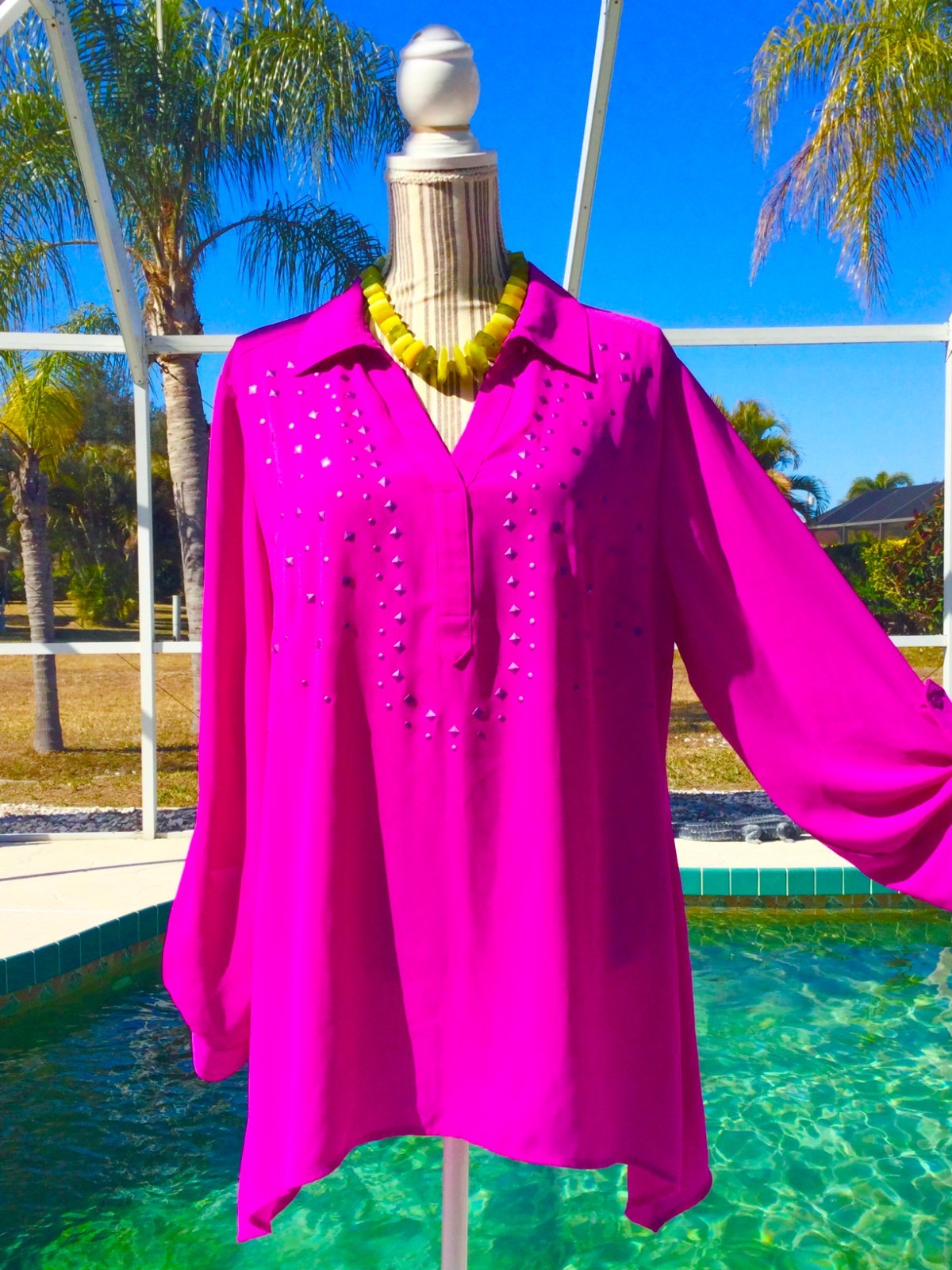 RUBY RD Brown,Cream DRAMATIC Snakeskin Beaded Vne… - image 21