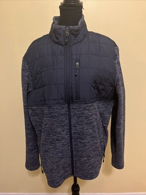 SALE ! Free country jacket Men Overlay Fleece Jacket Size M Black and Gray