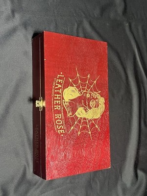 Drew Estate Leather Rose Deadwood Tobacco Co. Cigar Box Torpedo 5x5/solid wood. 