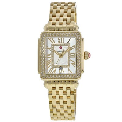 New Michele Deco Madison Diamond Silver Dial Women's Watch MWW06G000003