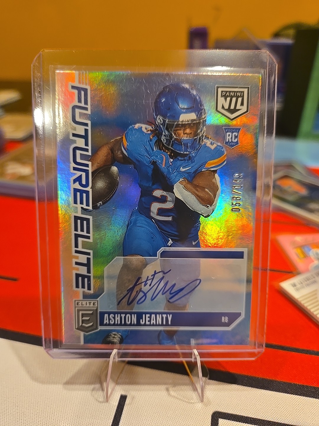 2025 Donruss Elite Ashton Jeanty Future Elite NIL Rookie Autograph 058/149