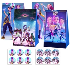 12PCS Kpop Hunters Party Favor Bags Candy Gift Bags Stickers Party Decor