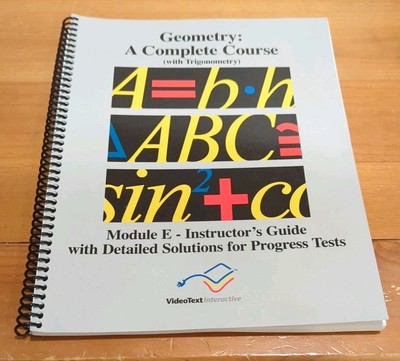 Geometry: A Complete Course with Trigonometry ~ Larry E Collins 2014, Spiral NEW