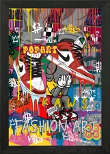 Pop art graffiti Framed Wall Art Poster Canvas Print Picture