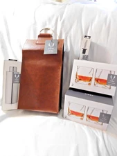 Viski Molten Glass Tumblers, Wine Carrying Tote, Cocktail Shaker and Wine Spout