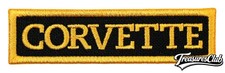 Corvette Embroidered Patch Black/Yellow Gold Iron-On Sew-On Bag Jacket Hat LS