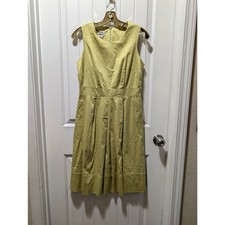 Talbots Summer Derby Dress Women's 4 Green Spring Sleeveless