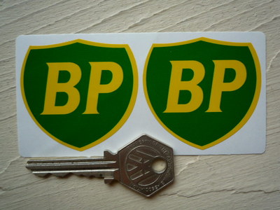BP OIL 89 On Shield Classic Car STICKERS 2.5