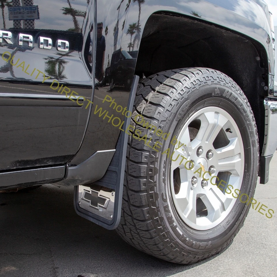 Chevrolet Steel Plated Chevy Rear Splash Guards 12" x 23" Mud Flaps Mudflaps - Imagem 4 de 4