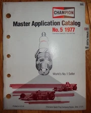1977 Champion Plug Application Chart Catalog  