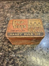 Vintage Pep Boys Handy Bulb Kit Metal Tin *Empty* Manny Moe & Jack