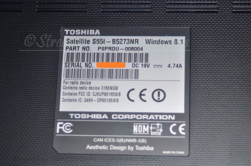 Coperchio Posteriore LCD Per Toshiba Satellite S55T-B - Argento Usato In Buone Condizioni