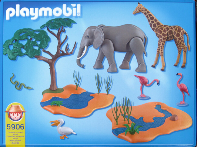 Playmobil 5906 Wild Safari Watering Hole Wildlife Elephant Giraffe