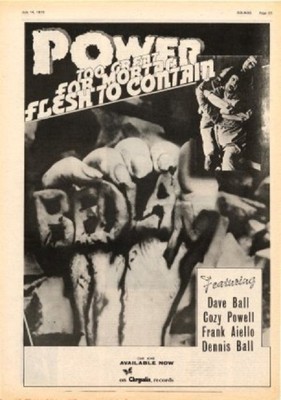 BEDLAM Power 1973 UK Poster size Press ADVERT 16x12'' (Cozy Powell)