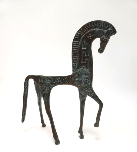 Etruscan Greek Bronze Horse - Mid Century Modern - Picture 10 of 11