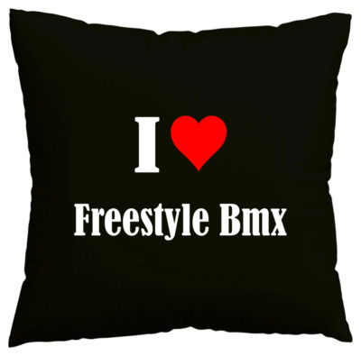 Kissenbezug I Love Freestyle Bmx Ich liebe Freestyle Bmx Schwarz 165002