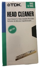 TDK VHS S-VHS Dry Tape VCR Head Cleaner TCL-11 New Sealed HTF Rare MAKE AN OFFER