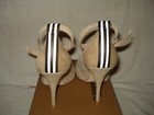 100% AUTHENTIC NEW WOMEN BURBERRY KITON ABICY BEIGE SUEDE HEELS/PUMPS US 9 — photo 5
