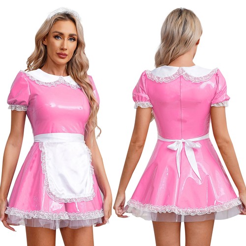 Women Maid Outfit Halloween French Maid Dress Cosplay Costume Classic Apron - Picture 37 of 42