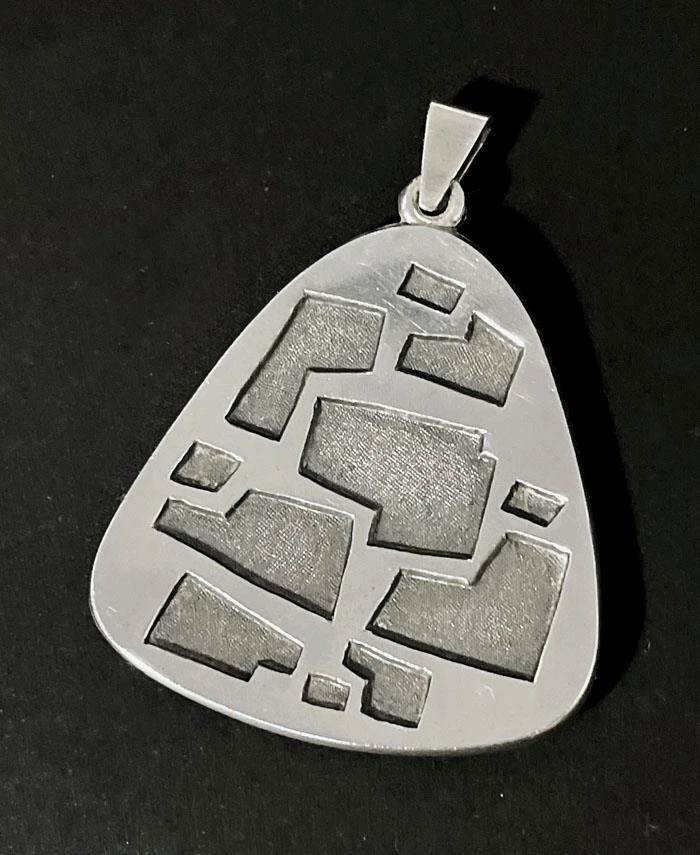 MODERNIST DAVID ANDERSEN NORWAY STERLING SILVER NECKLACE PENDANT VINTAGE