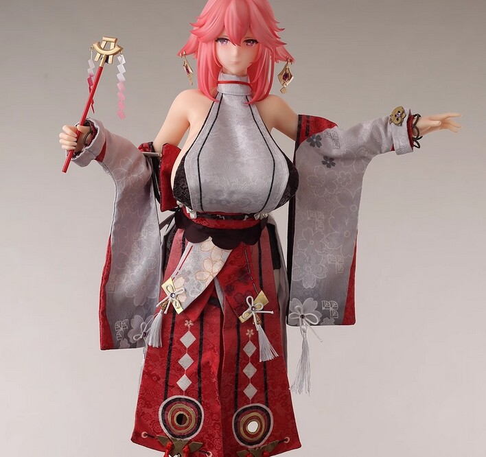 YuZhai Genshin Impact Yae Miko Model silica gel H65cm Cast off Pre