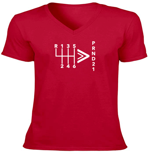 Manual Automatic Tee V-Neck T-Shirt Unisex Print Shirt Gift Stick Shift Car - Picture 16 of 19