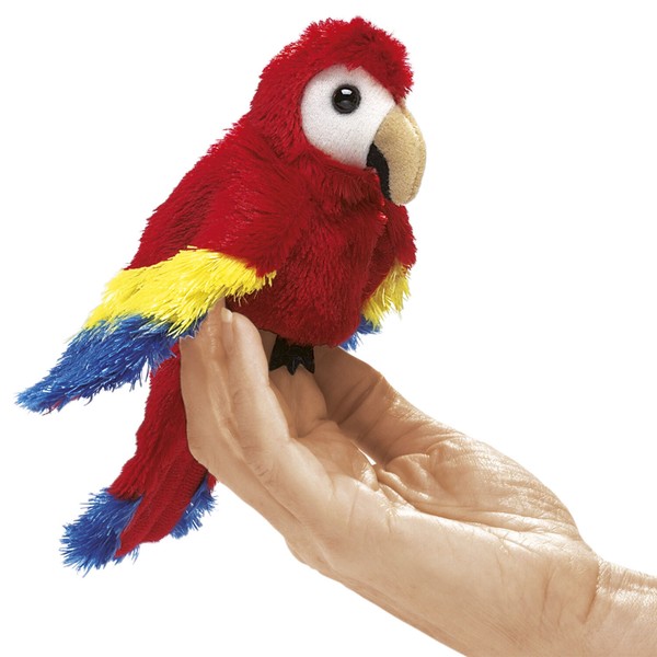 Mini Papagei Fingerpuppe 2723 PlüSchtier Stofftier Kuscheltier Vogel-image