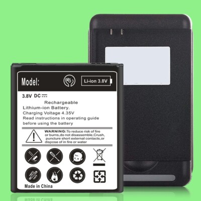 High Grade 4600mAh Extra Battery Charger fits Samsung Galaxy J3 Mission J327V