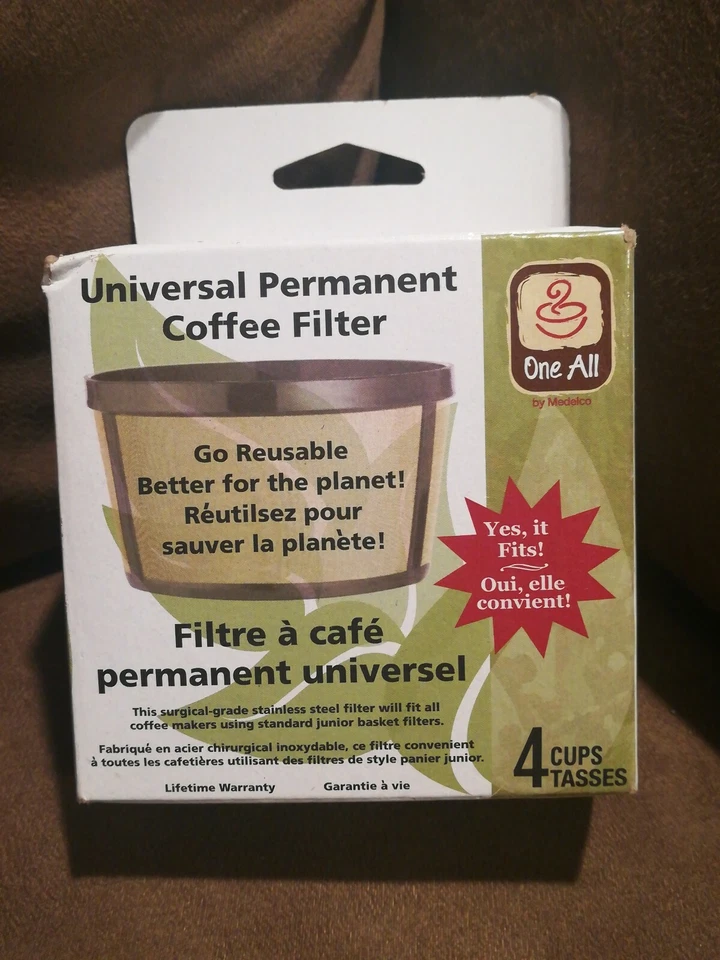 Filtro de café permanente universal estilo cesta Medelco BF111 4 tazas capacidad Foto 4 de 4