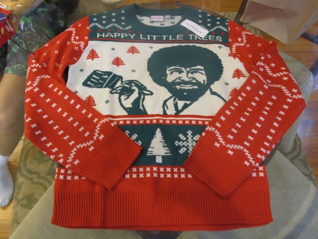 Bob Ross Happy Trees Ugly Christmas Sweater Menâs SMALL S NWT | eBay