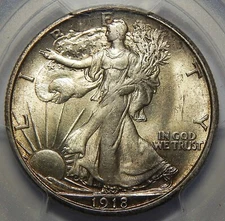 1918-S Walking Liberty Half Dollar Tough Choice AU++ Better Date Coins