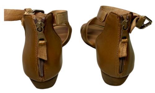 Miz Mooz Cassie Size EU 39 W WIDE (US 8.5-9) Women Leather Strappy Sandals Wheat - Picture 8 of 13