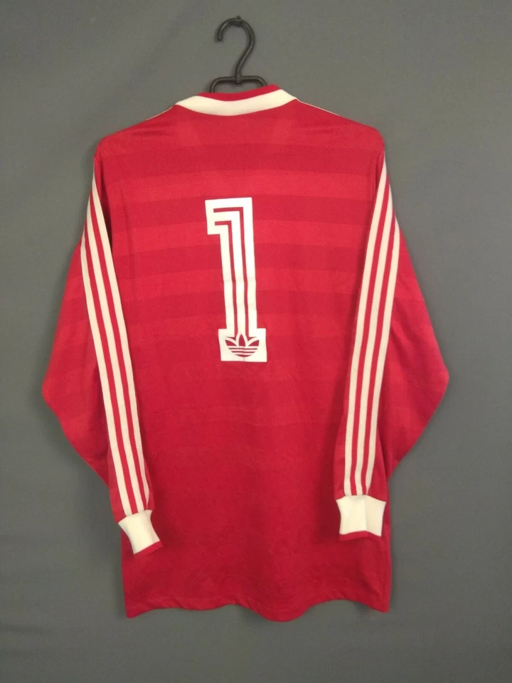 Camiseta Suiza Match Worn 1987 Camiseta Manga Larga Fútbol Adidas ig93 Foto 3 de 4
