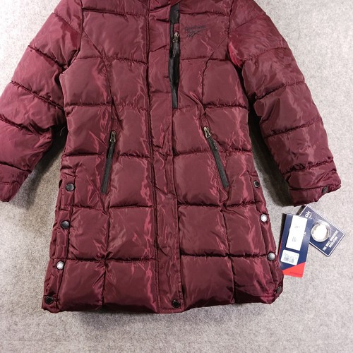 Reebok Jacket Girls Medium Red Camouflage Quilted Puffer Full Zip Soft Shell NWT - Picture 2 of 12