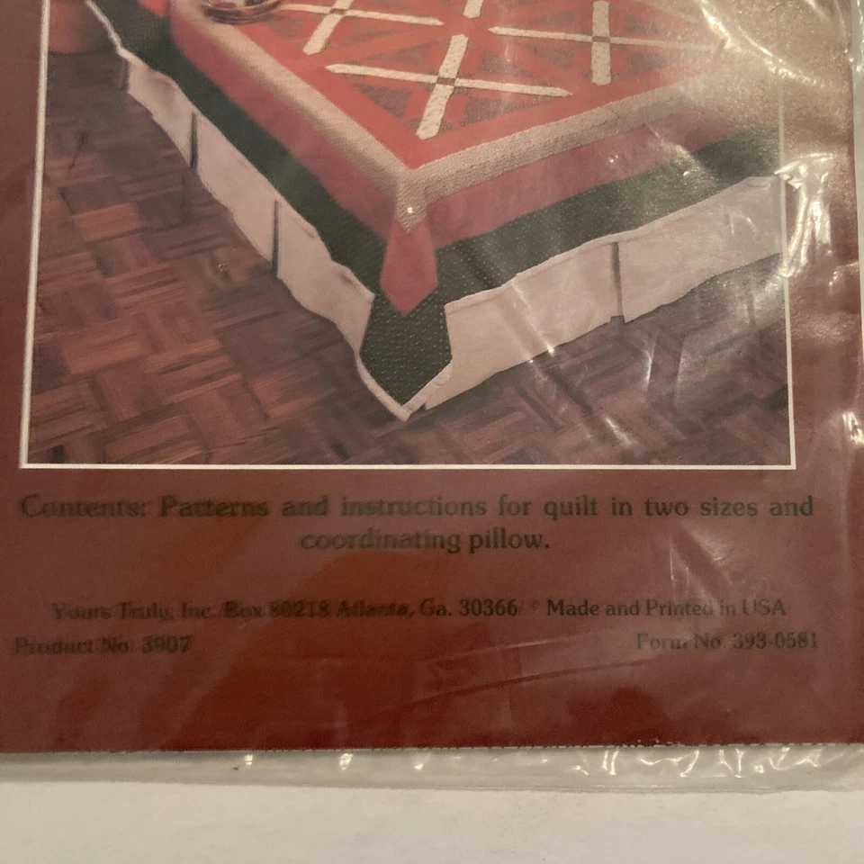 A Quilt Pattern and Instructions by Yours Truly 2 Mexican Star Quilt Pillow - Image 3 of 4