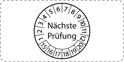 VOID Sicherheitssiegel 40x20mm, Label Aufdruck:''Nächster Prüftermin'' ES-VOID1000