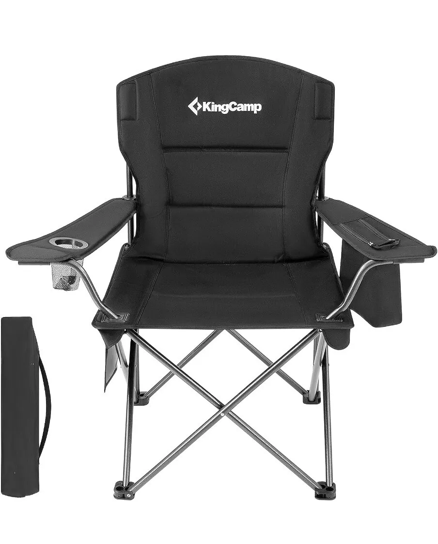 KingCamp Camping Chair with Cooler Bag and Cup Holder Camping