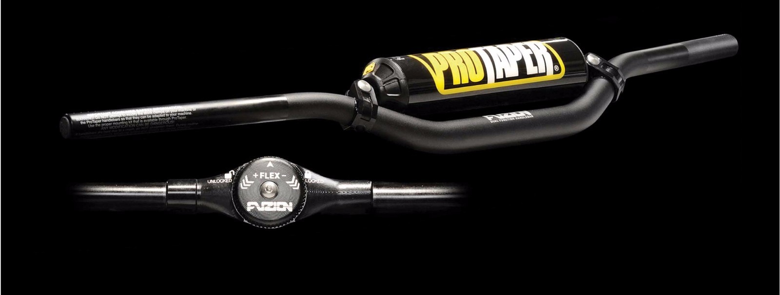 Guidon Pro Taper Fuzion 28.6mm noir pour moto cross endure et pilotage tout-terrain exigeant