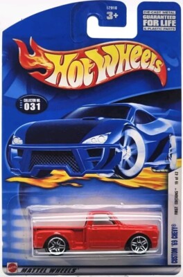 Hot Wheels 2002 First Editions Custom '69 Chevy Truck Red NOC 