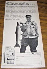 1960 Print Ad Canadian Government Travel Fishing Ottawa,Canada