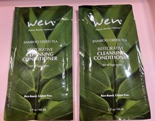 2x WEN by Chaz Dean BAMBOO GREEN TEA RESTORATIVE CLEANSING CONDITIONER 2oz LOT