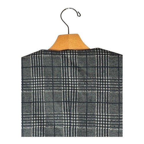 Boss Hugo Boss Jacket Women 8 Black White Wool Blend Plaid Coat Preppy Career - Picture 5 of 10