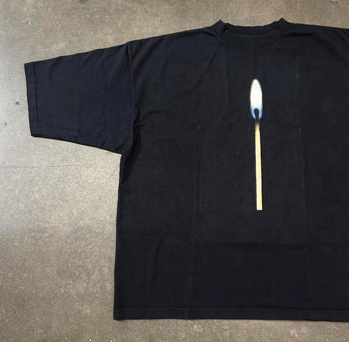 Kanye West Donda 2 lit Match Tee Size Large YZY Black Oversized | eBay