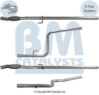 BM50771 Auspuff Mitte Link Rohr Fiat Doblo 1.3D 16V Kurzer Radstand