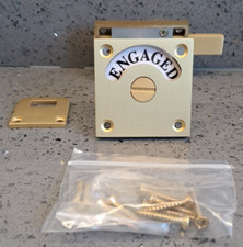 BRAND NEW  SOLID BRASS VACANT ENGAGED TOILET BATHROOM DOOR LOCK INDICATOR BOLT